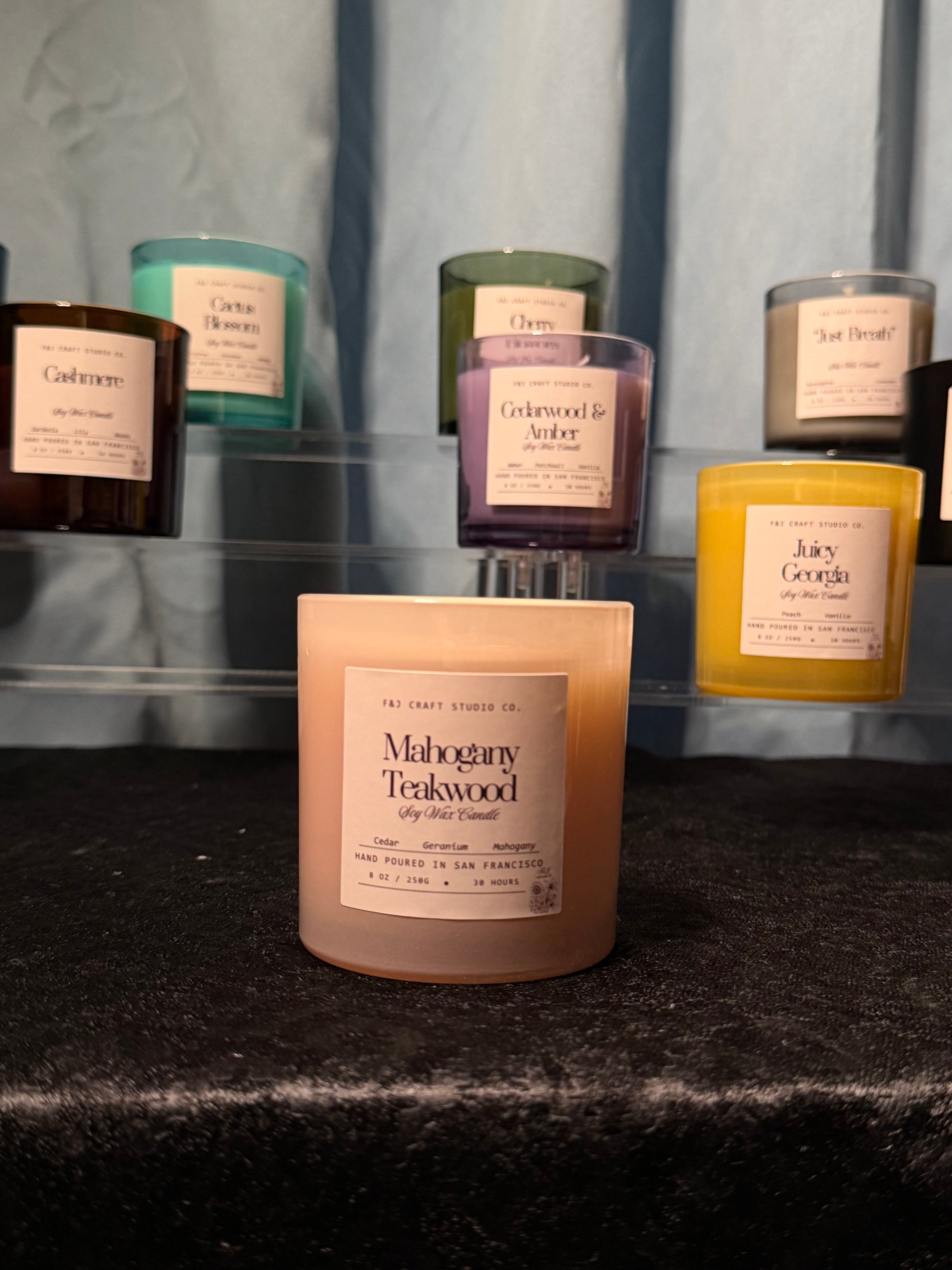 Cedarwood & Amber Soy Wax Jar Candle - 8 oz