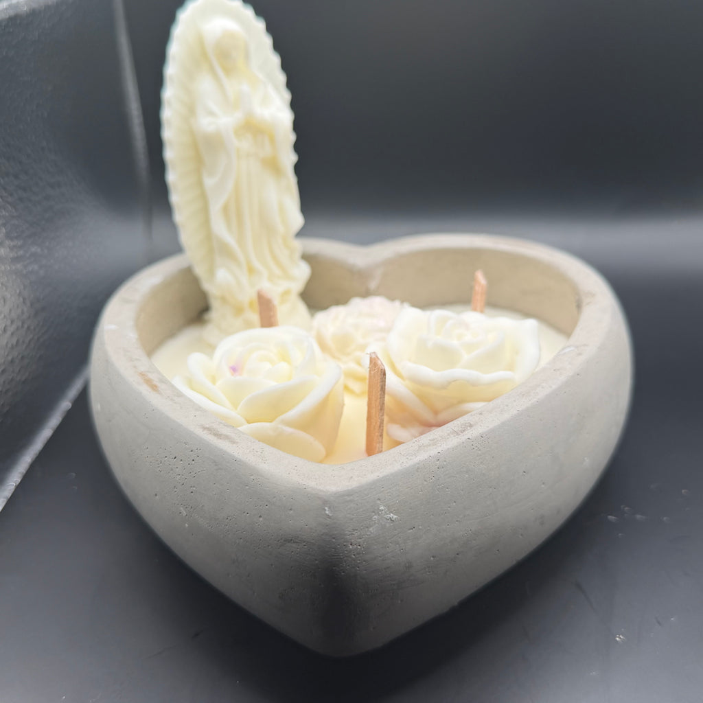 Heart Ceramic Pot Candle